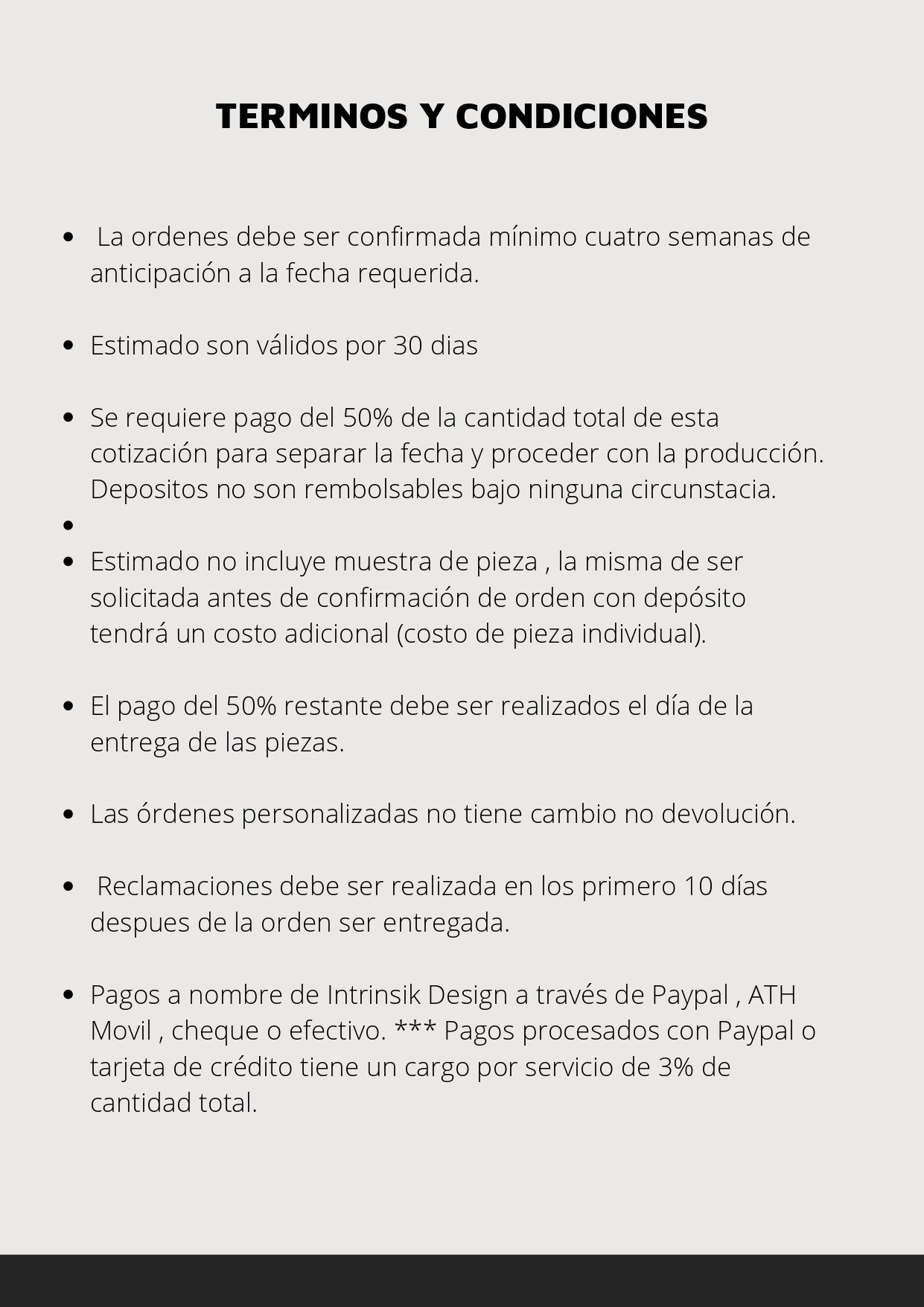 Servicio de Diseño Exclusivo Personalizado / Mínimo de orden  8 piezas (mismo diseño)