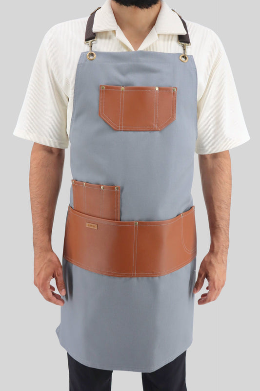 URBAN GRAY / TERRACOTA - Delantal mixto  de cuerpo completo