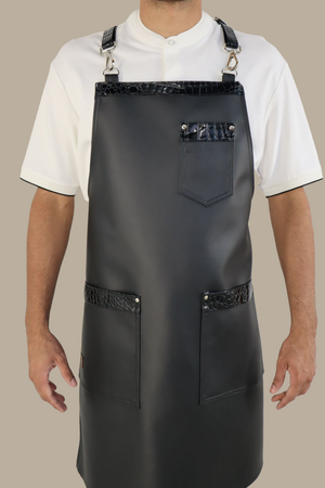 DELANTAL LUXO NEGRO