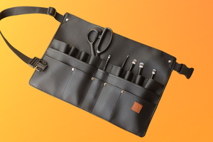 Makeup artist apron BLACK -Delantal de cintura Multibolsillo.